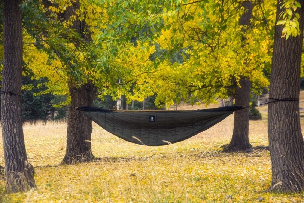 OneTigris, edredón para hamaca, ligero, diseño de longitud completa, hamaca para acampar, senderismo, excursionismo., Unisex, Hammock Underblanket, OD Green - 2-3 Season