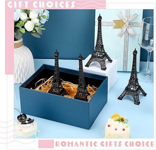 Miniatura 7 de Therwen Estatua de la Torre Eiffel, 4 piezas, decoración de metal, París, Francia, Torre Eiffel, Estatua de arte de París, modelo de arte, modelo de