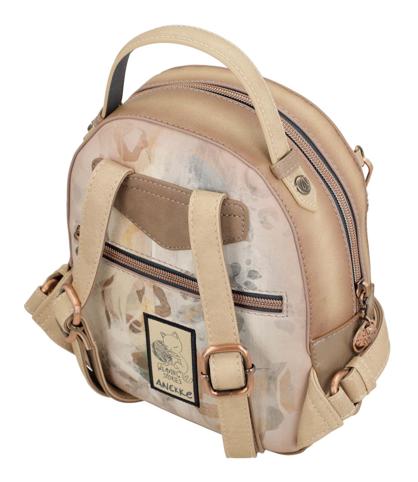 Anekke Mochila Pequeña de Paseo Memories - Compacta y Ligera con Estilo Bolsillos Interiores y Traseros | Medidas: 19x23x8 cm