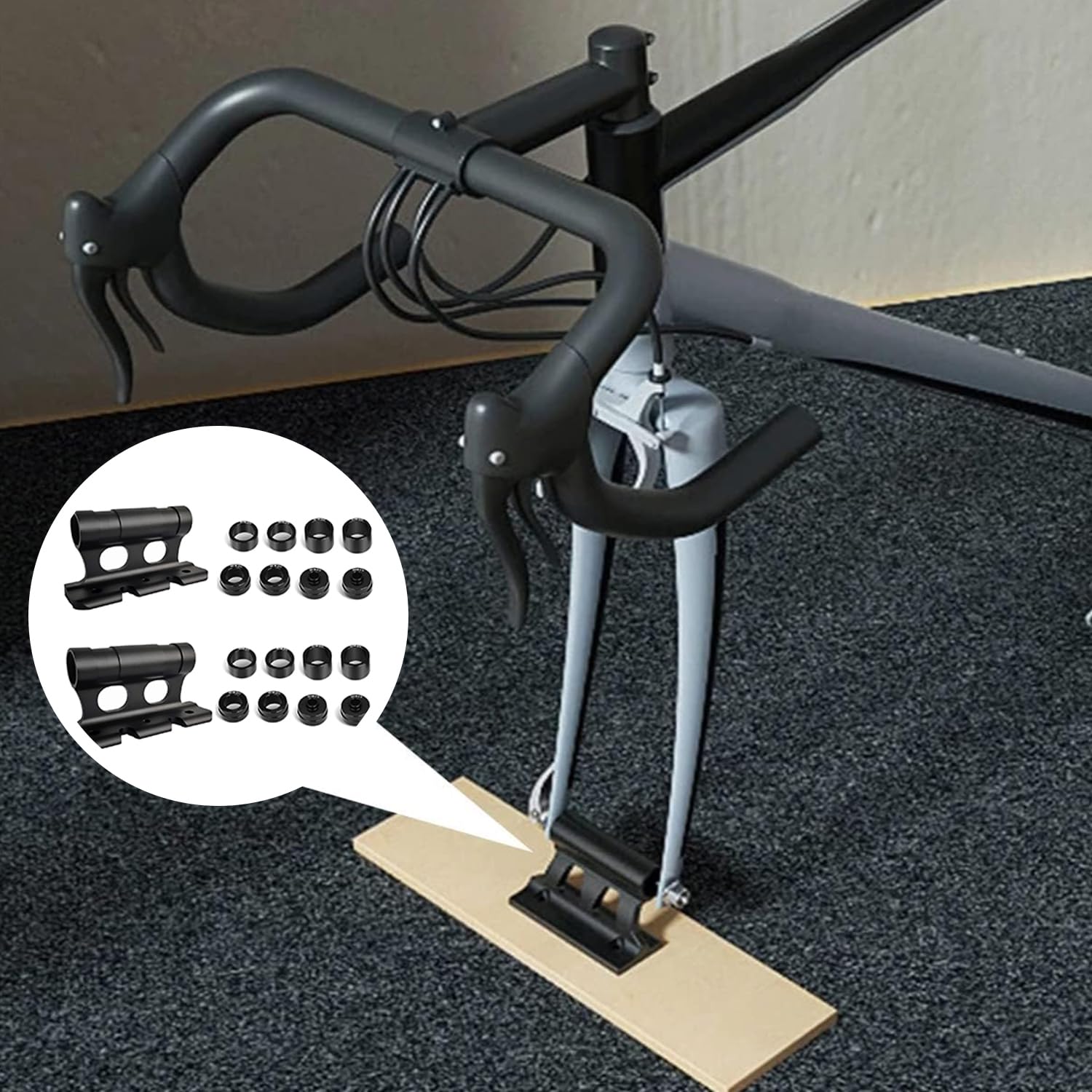 2 Piezas Soporte De Horquilla De Bicicleta, Bloque De Bicicleta Versátil, Soporte De Horquilla Bicicleta Aleación De Aluminio, para 5/12/15x100mm, 15x110mm 8 Pares De Tapas Laterales