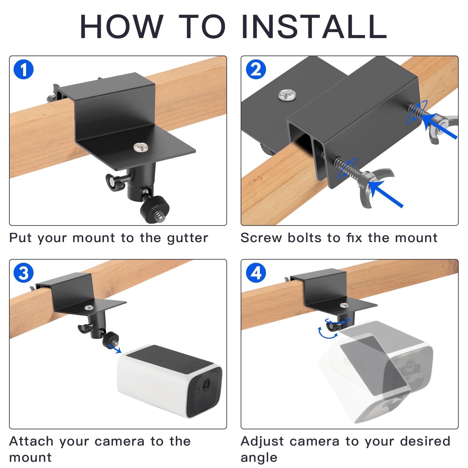 Blink Chime Adjustable Blink Doobell Camea Mount (45 To 135 Degees),No Blink Doorbell Mount No Drill