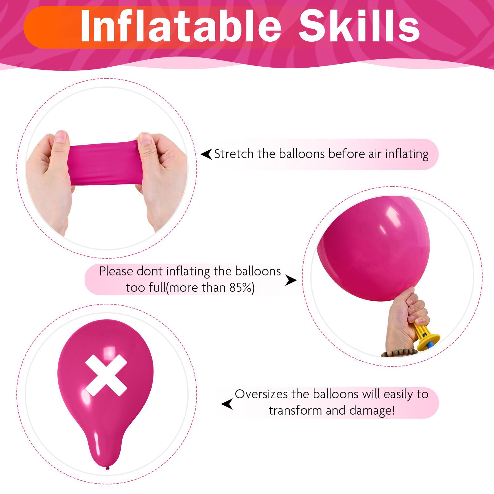 HILAVO Luftballons Pink Rosa 12 Zoll Magenta Pink Metallic Party Ballons Pastell Rosa Pinke Latex Helium Ballons für Mädchen Frauen Geburtstag Hochzeit Prinzessin Babyparty Berry Strawberry Party Deko