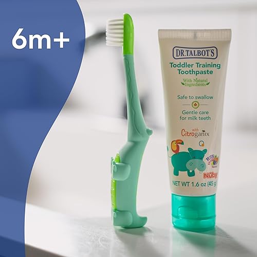 Miniatura 6 de Dr. Talbot's Cepillo de dientes de entrenamiento para niños pequeños y pasta de dientes natural para niños con Citroganix  1.6 oz  Pasta de dientes