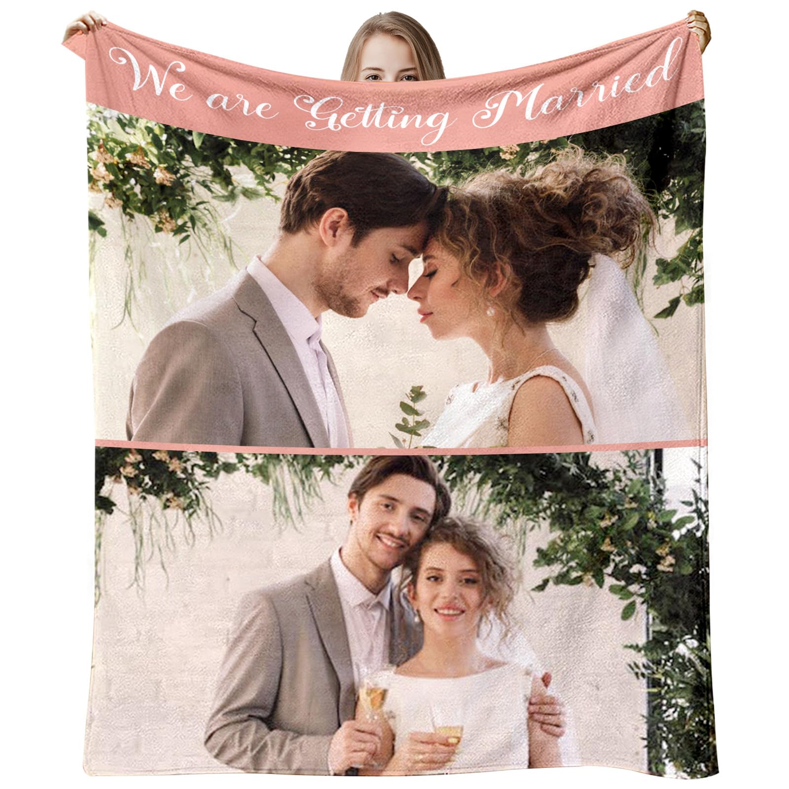 TICBIK Personalised Blanket,Personalised Photo Blanket for Adults,Custom Blanket,Photo Blanket,Customised Blanket