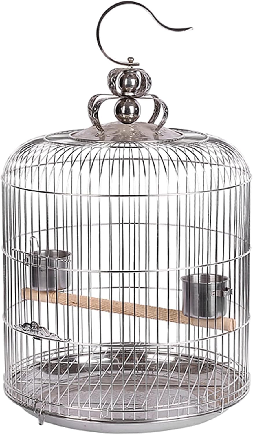 Sjdopulse One Colour Bird Cage, Parrot Cage, Parakeet Bird Cage Hanging Bird Cage With Stand For Small Parrot Canary Parakeets Finches Macaw Cockatiels,One Color,14.2