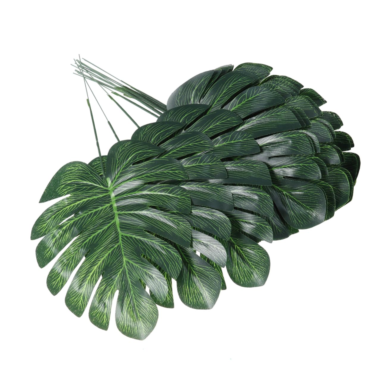 PRETYZOOM 2 Set Di Foglie Finte Foglie Artificiali Mini Foglie Di Monstera Per La Decorazione Di Casa Ufficio Bar 30 Pezzi * 2