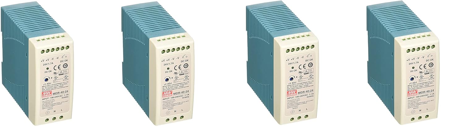 Mean Well MDR-40-24 Power Supply, DIN-Rail, 24 Volt, 1.7 Amp, 40.8 Watt, 3.9" x 1.6" x 3.5" Size (4)