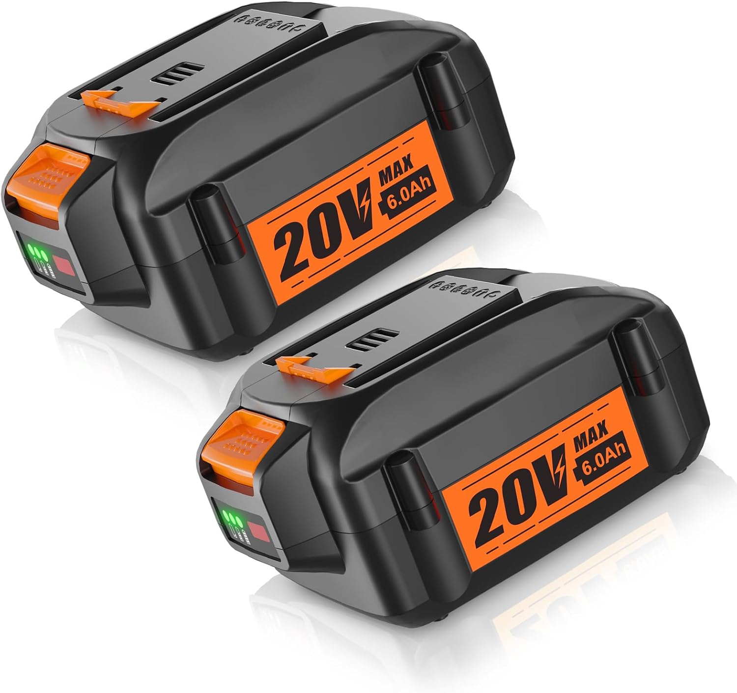 DSANKE WA3520 20V 6.0Ah Replacement for Worx 20V Battery WA3520 WA3525 WG151s WG155s WG251s WG255s, WG540s, WG545s, WG890, WG891 Worx 20Volt Lithium ion Cordless Power Tools