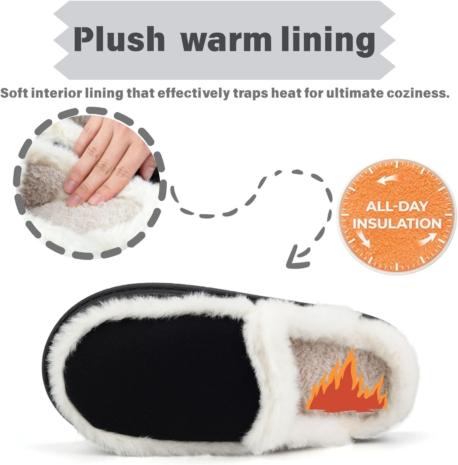 Fuzzy Slippers for Women and Men - Plush Lined Platform House Shoes with Anti-Slip Sole for Indoor Outdoor Comfort - Image 4