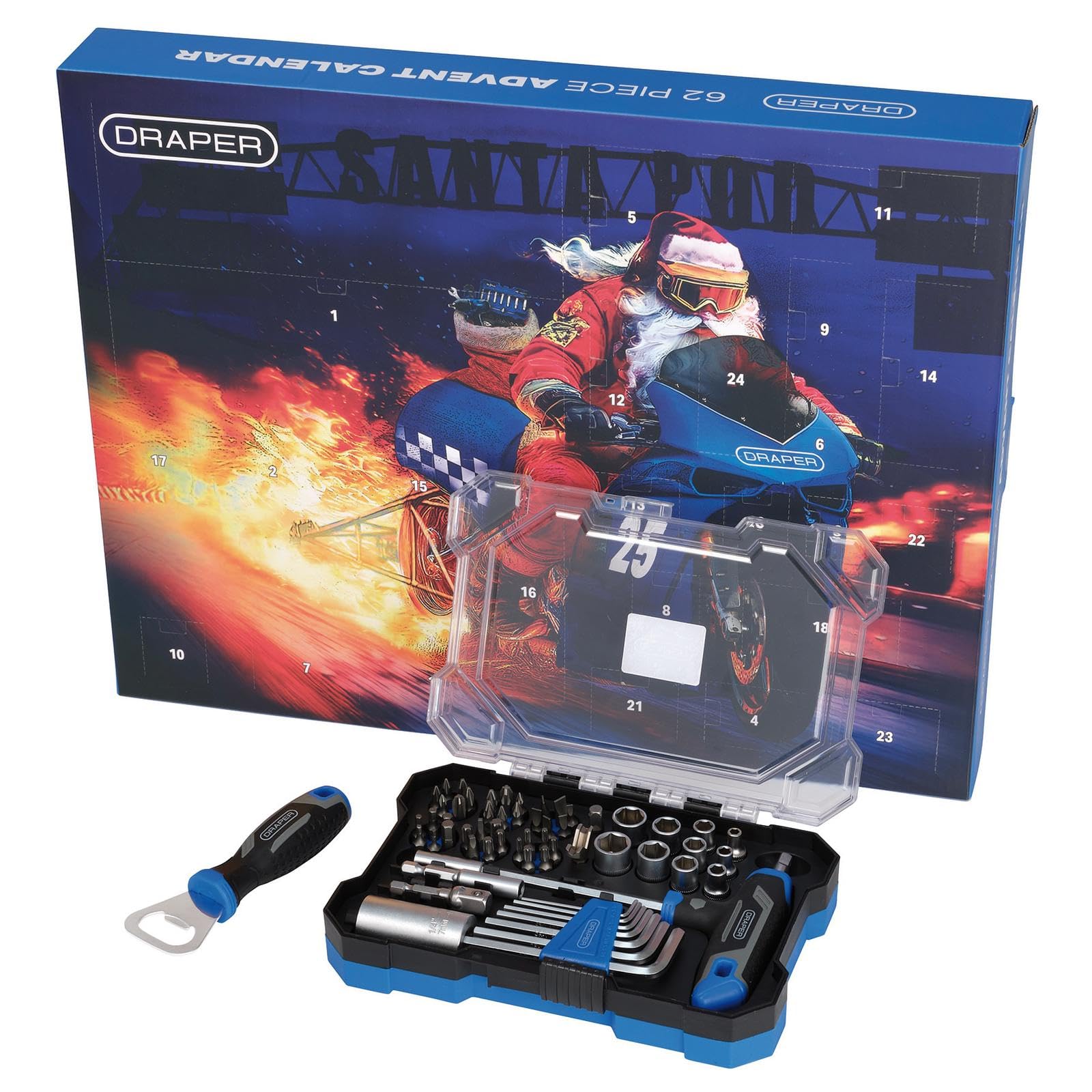Draper 23453 62pc Limited Edition 2025 Advent Calendar Christmas Tool Set