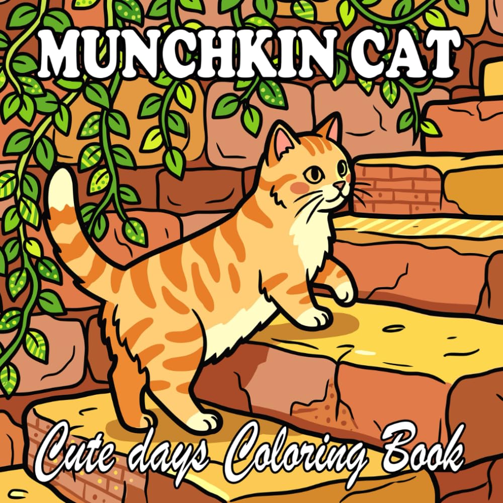 Munchkin Cat Coloring Book: Cute & Cozy Short-Leg Cats for Kids and Adults