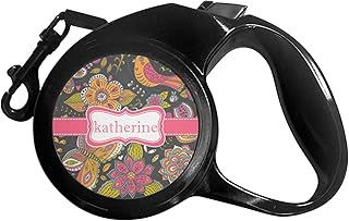 Birds & Butterflies Retractable Dog Leash - Small (Personalized)