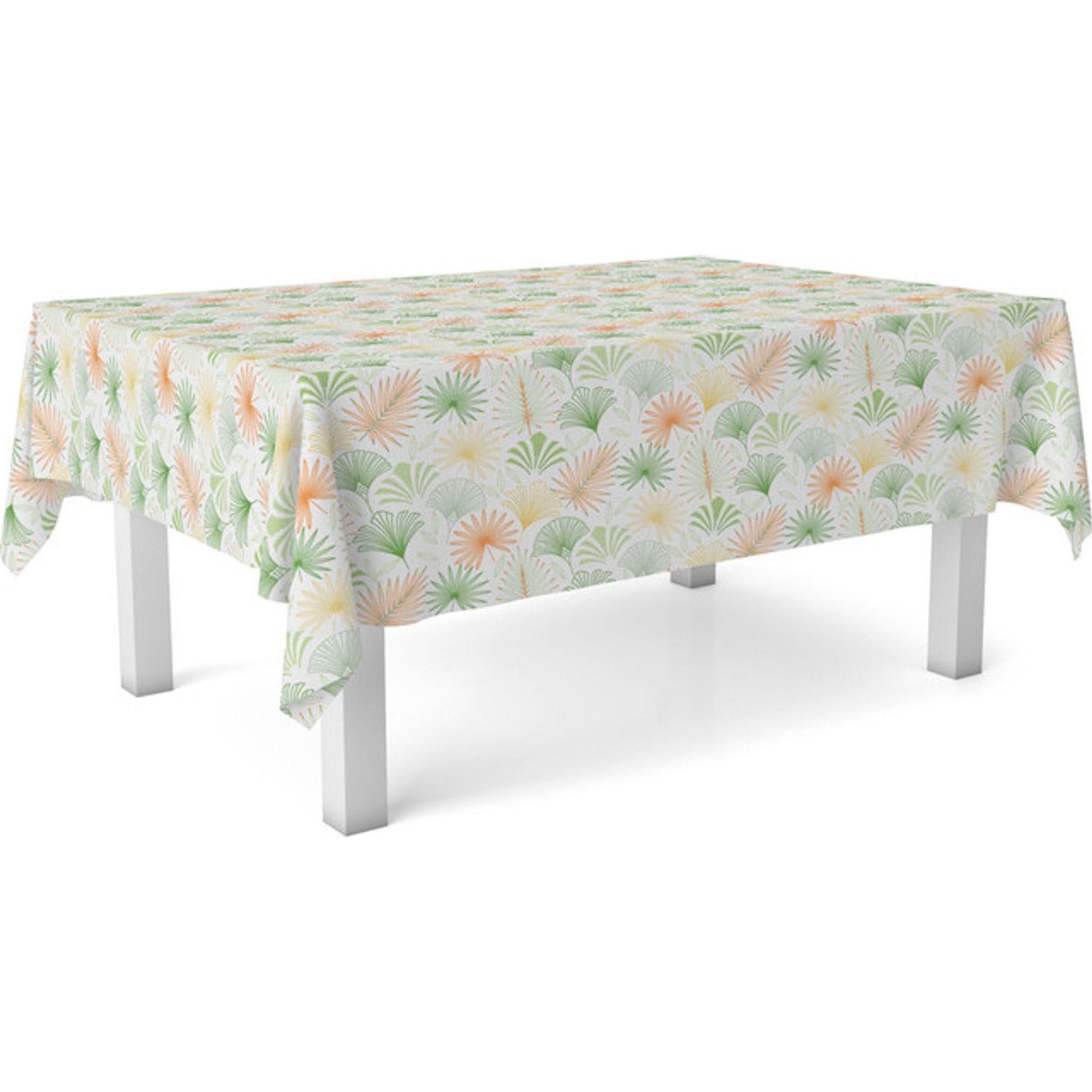 ECOMMERC3 Fleckabweisende Tischdecke für rechteckigen Tisch, Größe 220x140 cm | Schmutzabweisende Tischdecke, extra weich und wasserdicht, PALMITO GRÜN
