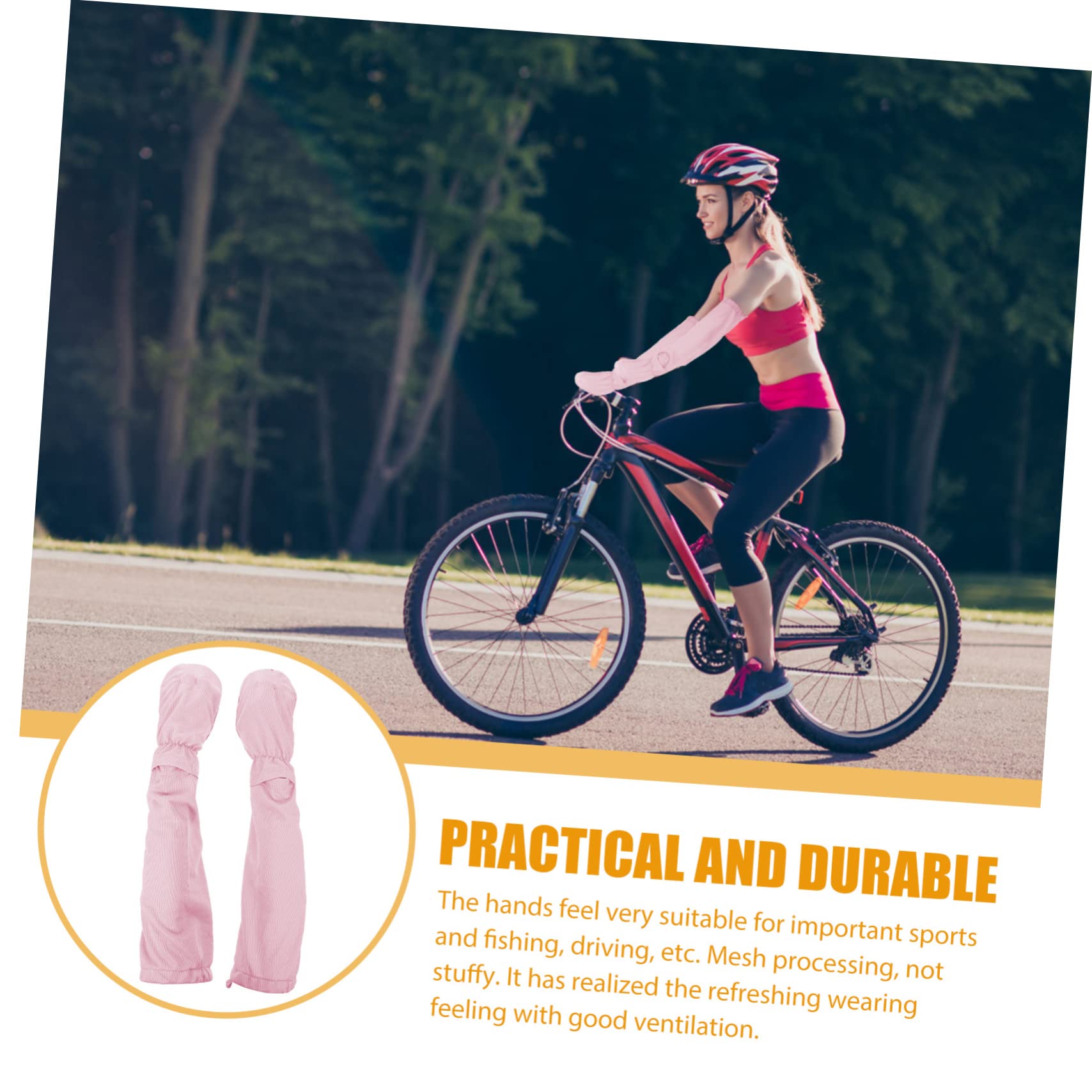 minkissy 2 pares de protectores de brazo para adultos, para correr, ciclismo, calentadores de fútbol, ajustables, para exteriores, para hombre, conducción, rosa, guantes de jardinería, verano, hombres