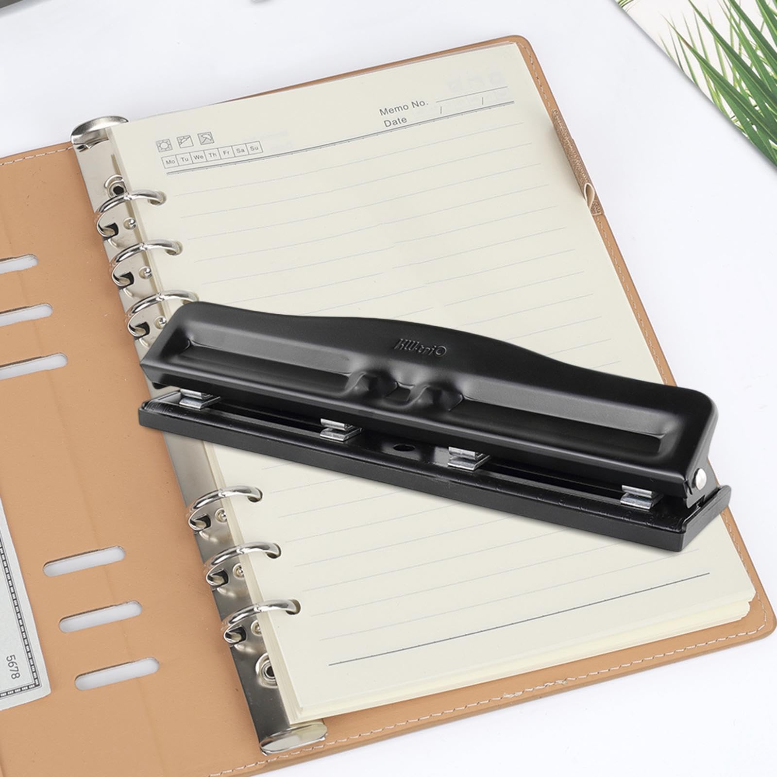 Perforatrice per Fori, capacità 10 Fogli, Versatile perforatrice per Biglietti, raccoglitori, quaderni, Planner, Album, 4 Fori