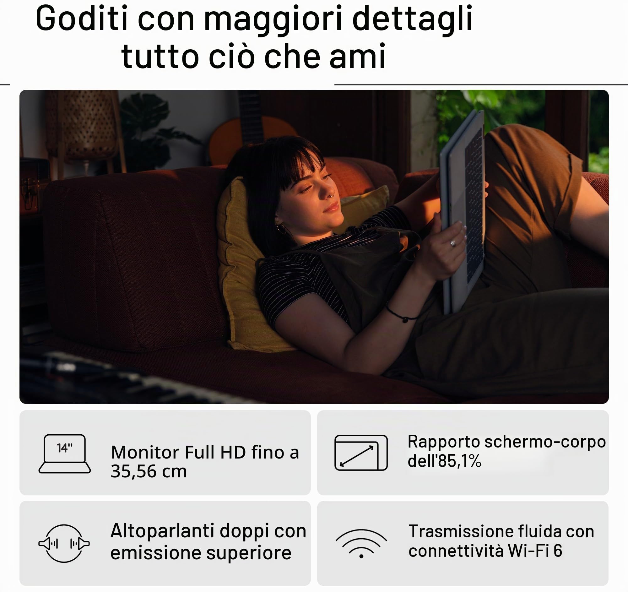 HP Chromebook X360 - Computer portatile Google 14" FHD (Intel N100, 4 GB RAM, 128 GB eMMC, ChromeOS) + abbonamento Google AI Pro con Gemini Pro e 2 TB di spazio di archiviazione per 3 mesi -QWERTY