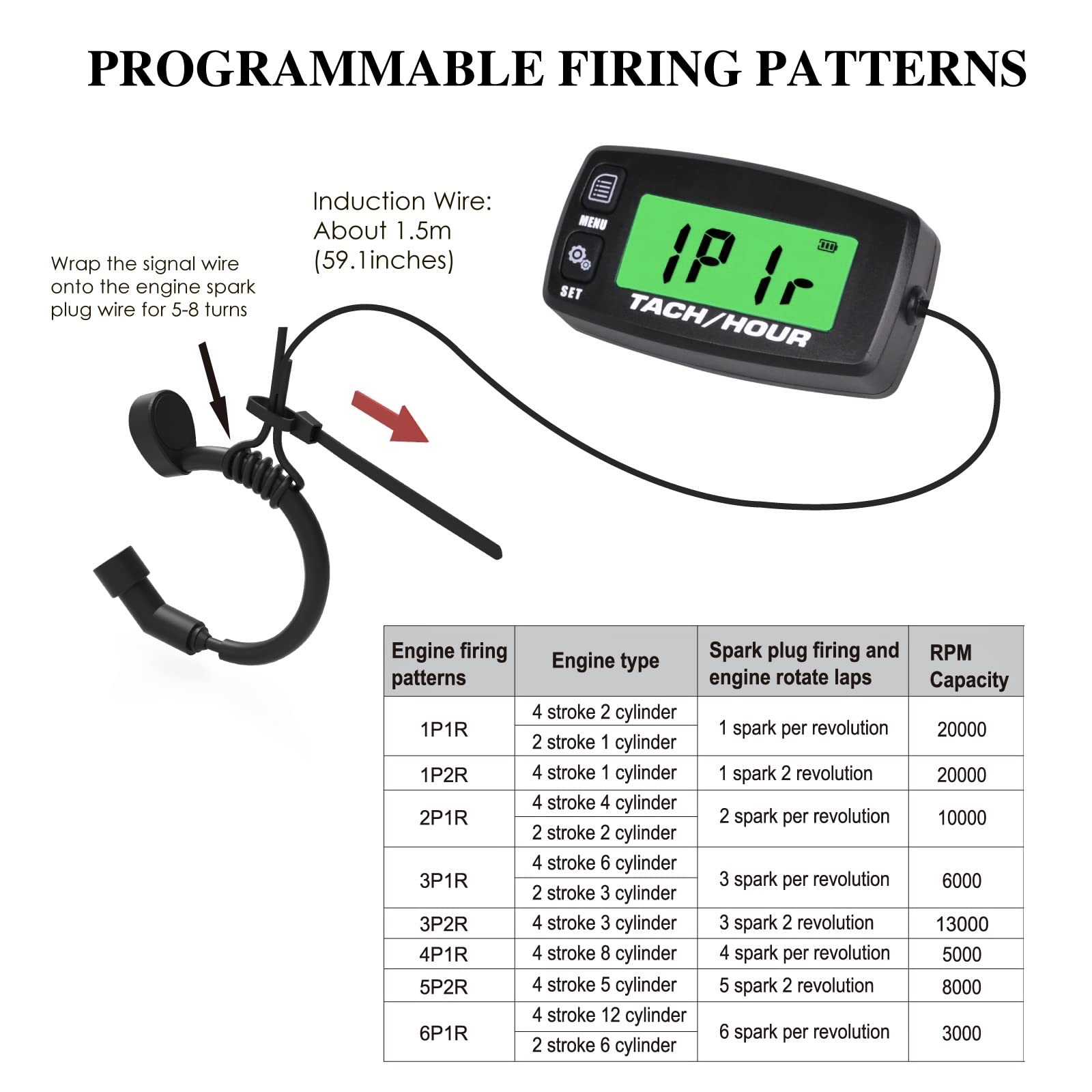 Contaore HM032R Multifunzionale - Tachimetro Digitale Per Tosaerba, Motori, Barche E Generatori - Foto 4