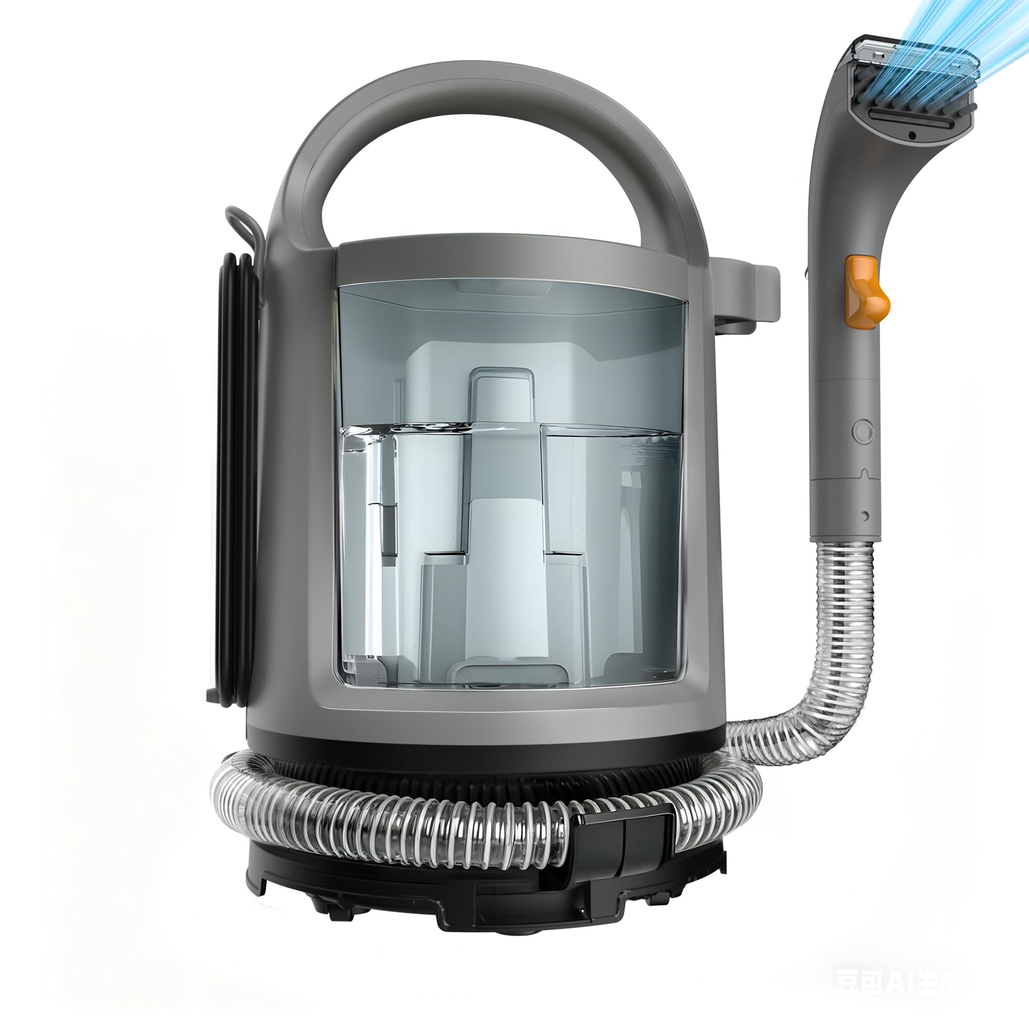Lavatappeti Portatile 400W 12Kpa, Pulitore Macchie‌ con Doppio Serbatoio, Lava Tappezzeria per Tappeti, Pulisci Divani, Moquette, Materassi e Altro, Lava divani e Aspira Acqua Auto
