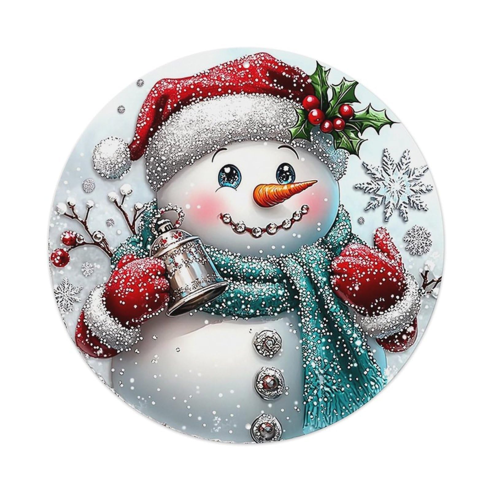 Jdyansheng Vintage Festive Snowman With Santa Hat Tin Sign Metal Poster Metal Signs For Home Man Cave Bar Cafe Kitchen Laundry Room Wall Decorations 8X8 Inches
