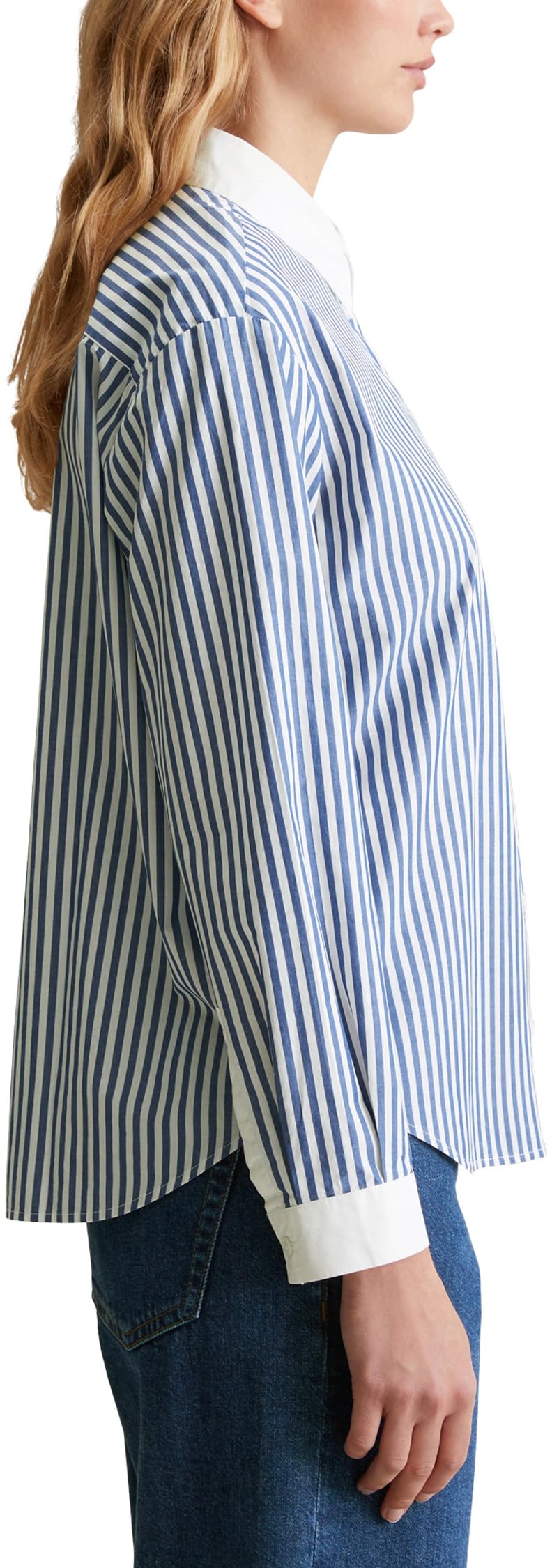 Marc O'Polo Camicia da Donna in Denim Cotone Biologico a Righe, 4932, S