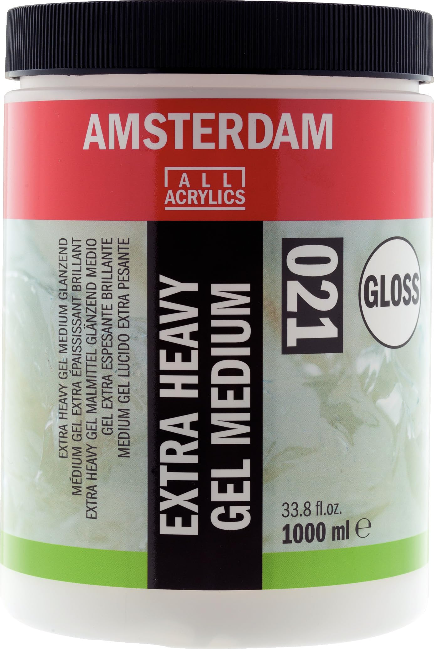 Amsterdam Mediums - Extra Heavy Gel Medium Gloss 021-1000 ml - Enhance Acrylics - Thick Layers - Mixed Media