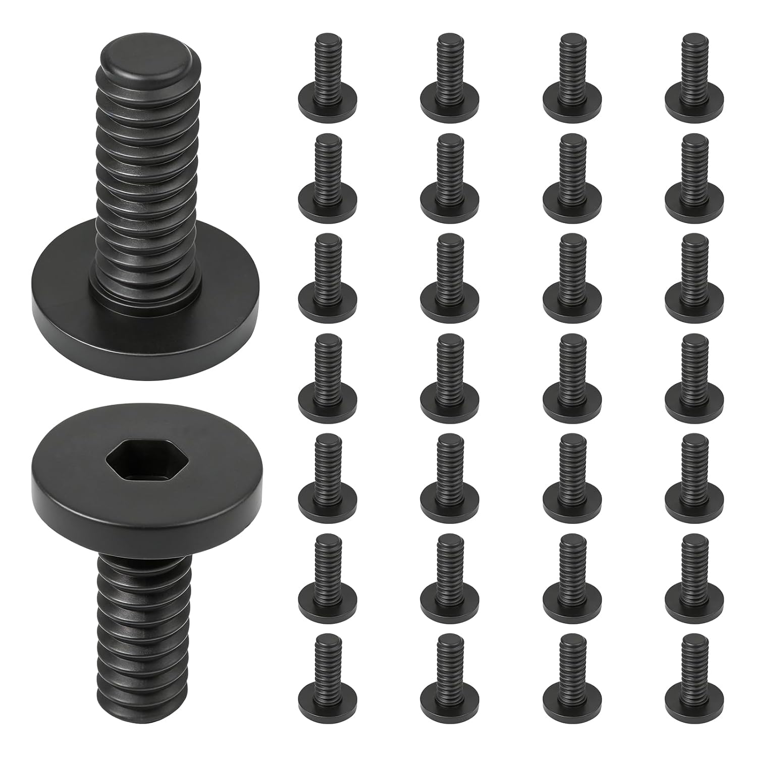30 Pcs Black Long Bolts Compatible with Suncast Storage Sheds, Replacement Screws Accessories, Easy to Install
