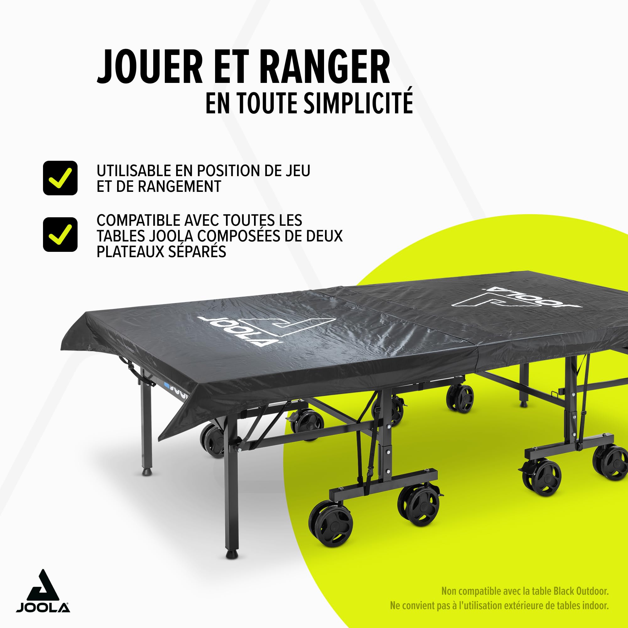 JOOLA Dual Function Indoor/Outdoor Waterproof Cover Housse Tennis de Table imperméable à Double Fonction intérieur/extérieur Mixte, Toutes Saisons, Taille Unique