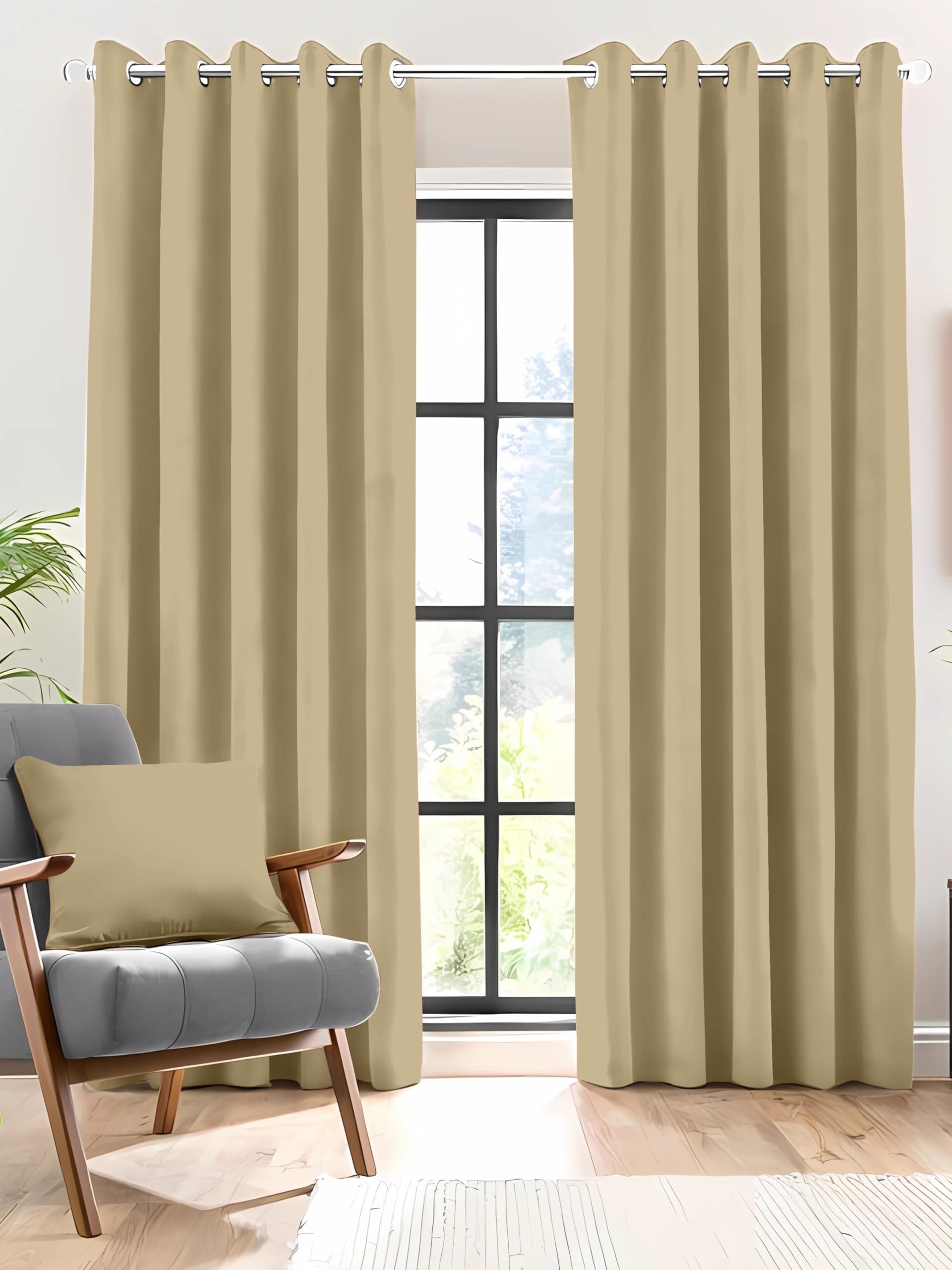 Comet Blackout Door Curtain Combo, 5 Feet Length Panels, Solid Pattern, Door Window Curtain Panel | Liteblok D-P-12316
