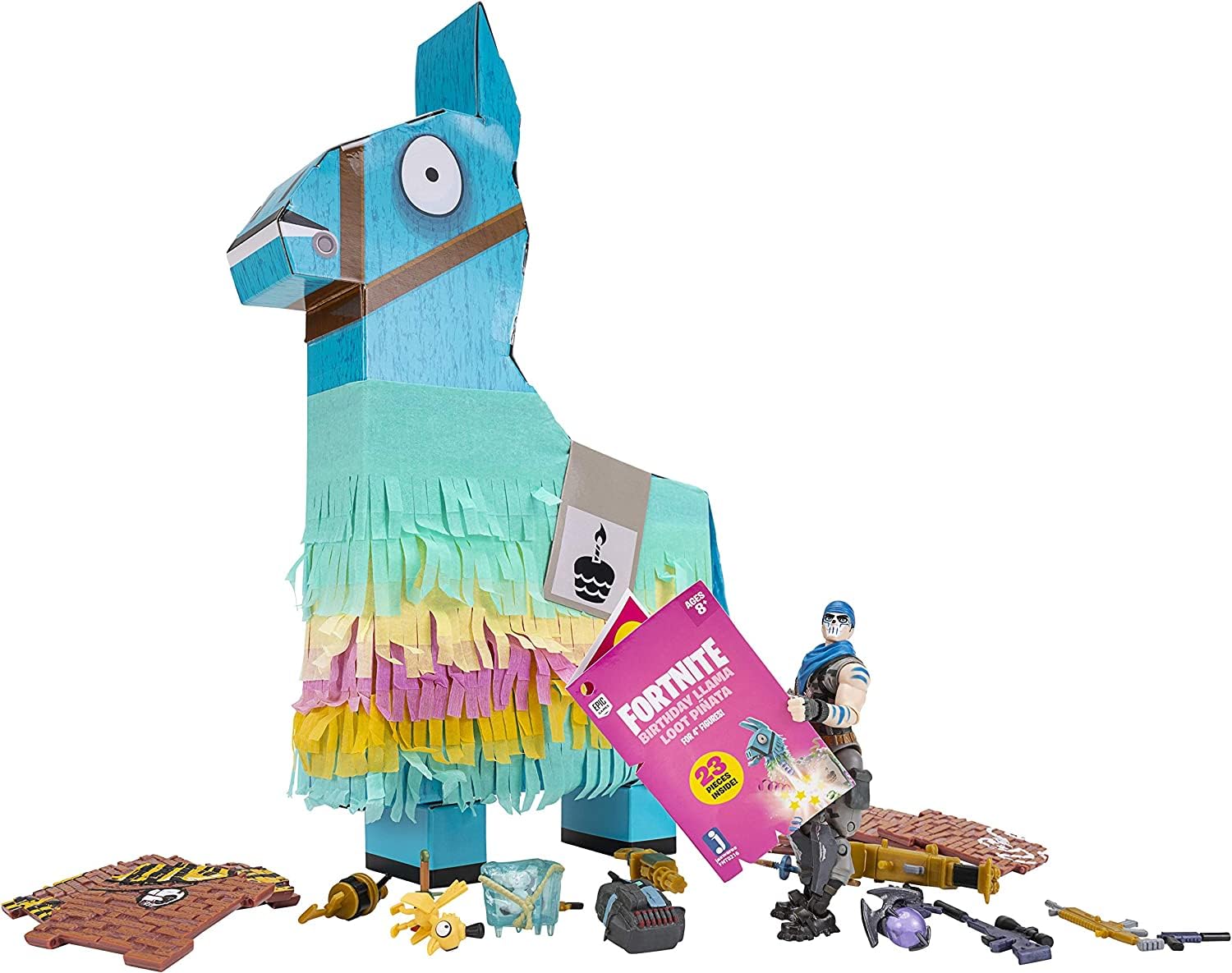 Fortnite Birthday Llama Loot Pinata FNT0216 includes 4-inch War Paint figure and accessories