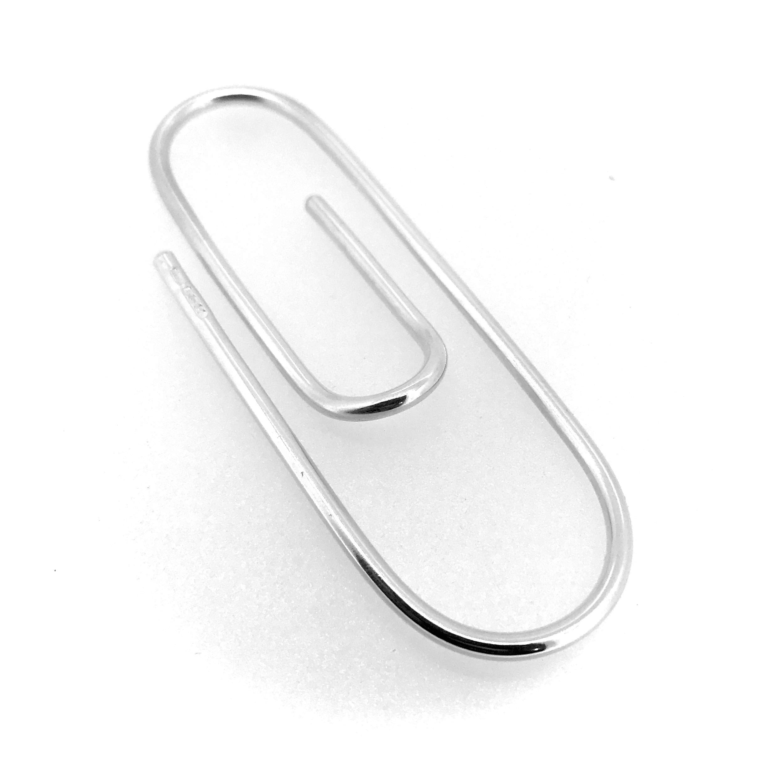 Büroklammer aus Sterlingsilber, mit Punze