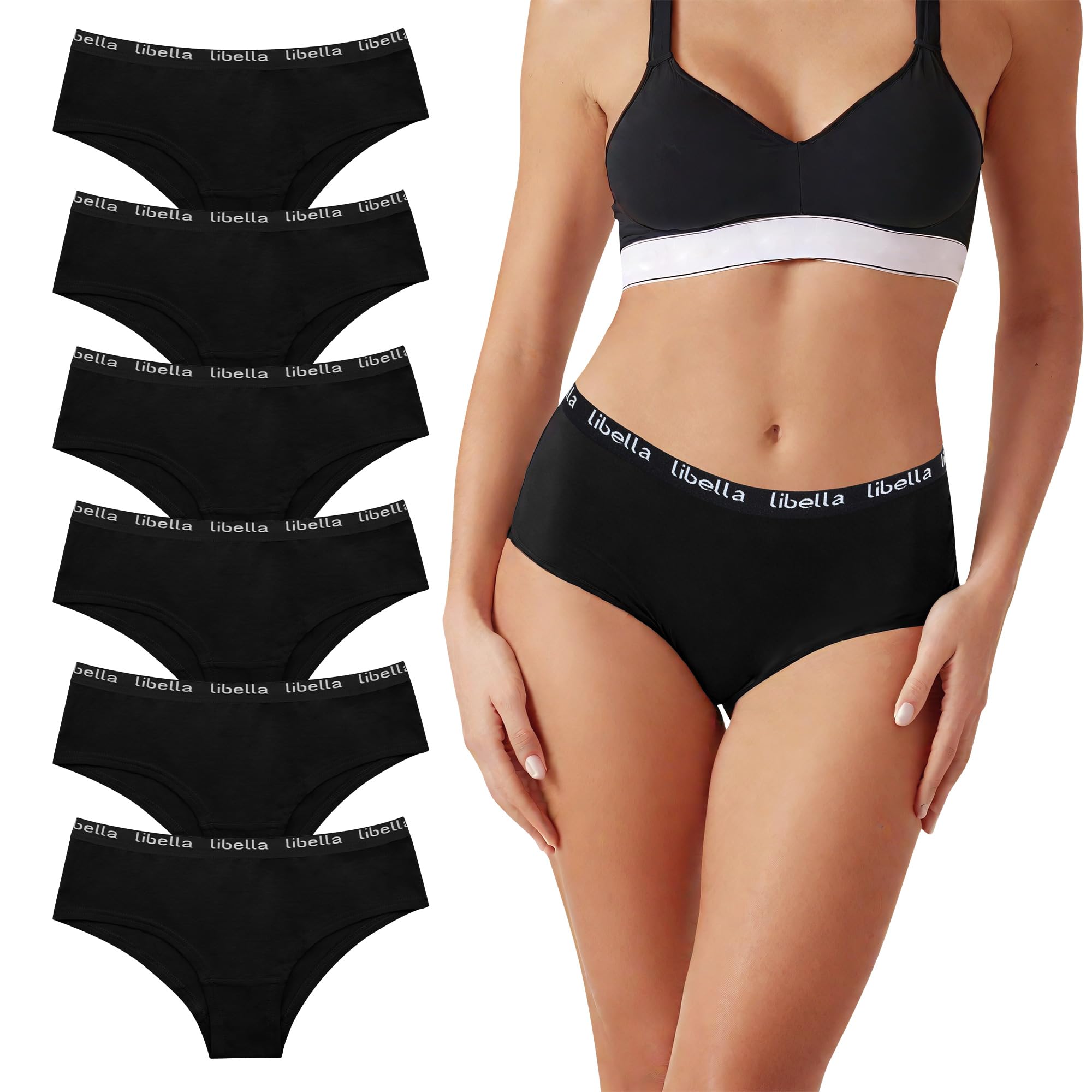 Uizuooy Unterhosen Damen Baumwolle Damen Slips Mehrpack Hipster Unterwäsche Atmungsaktiv Pantys Baumwolle Weich Bequeme Frauen Unterwäsche 6er Pack