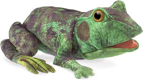 Folkmanis Marioneta de mano de ciclo de vida de rana, verde, 8 pulgadas