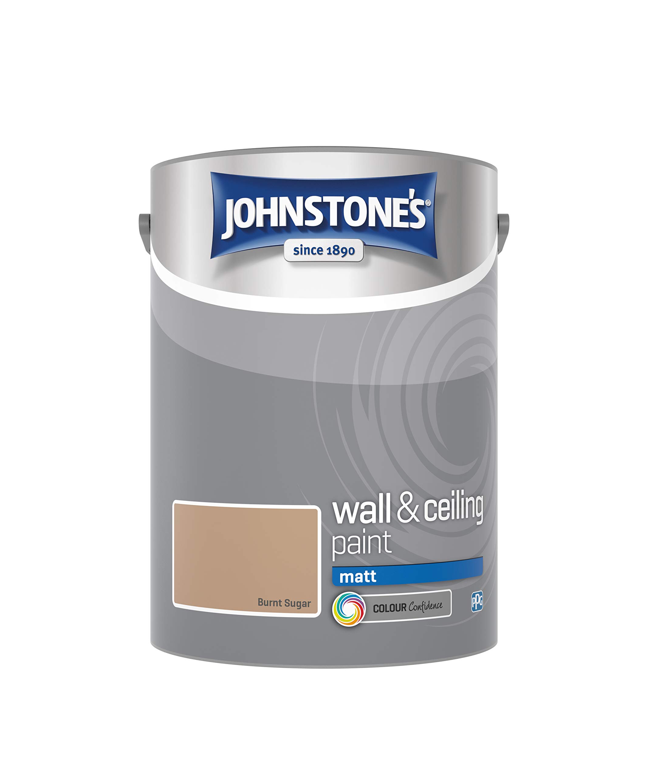 Johnstone's - Wall & Ceiling Paint - Burnt Sugar - Matt Finish - Emulsion Paint - Fantastic Coverage - Easy to Apply - Dry in 1-2 Hours - 12m2 Coverage per Litre - 5L โ image 1