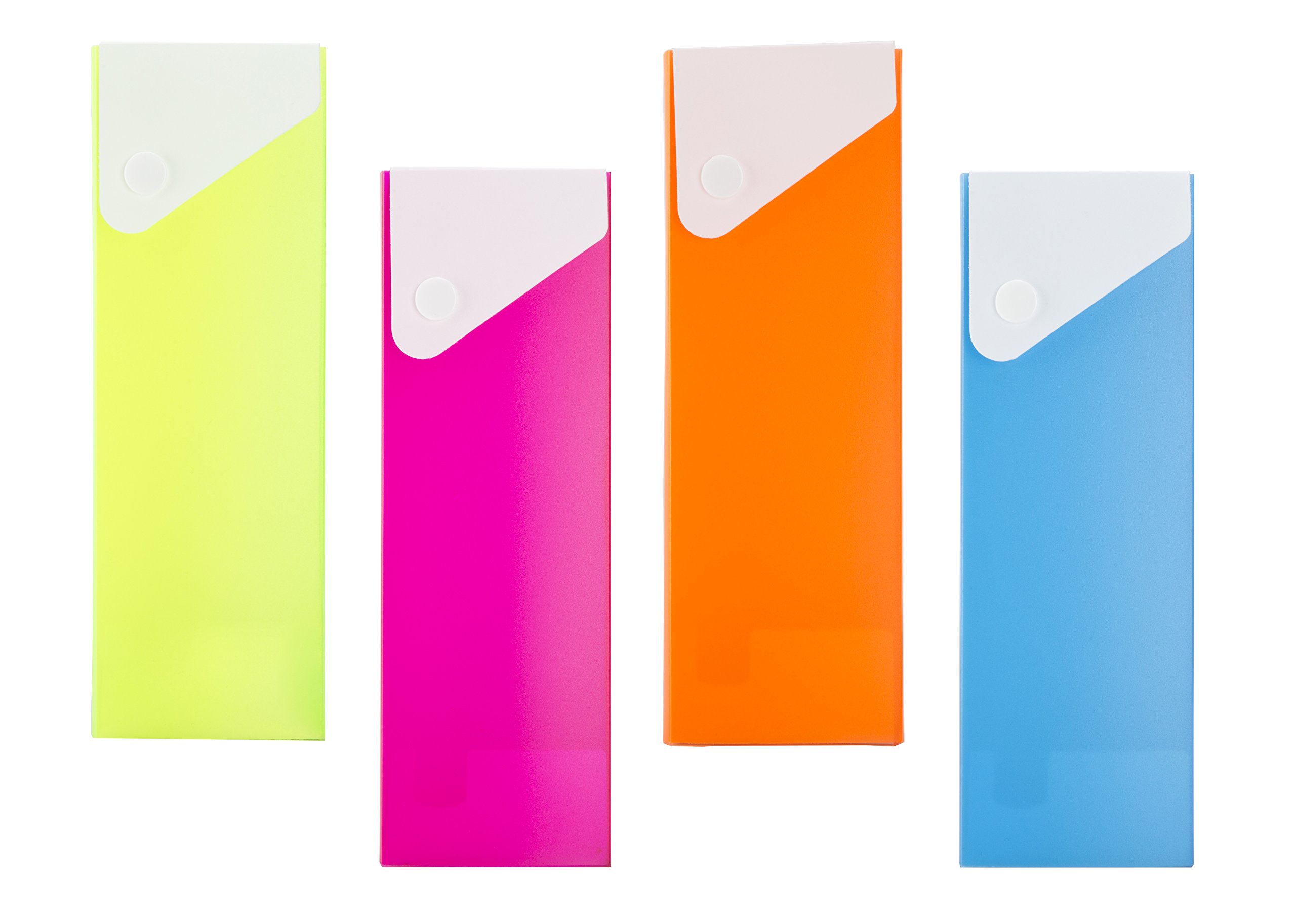 Filexec Products Slide Open, Drawer, Fluorescent Slide Pencil Box, Set of 4 (50510-2046)