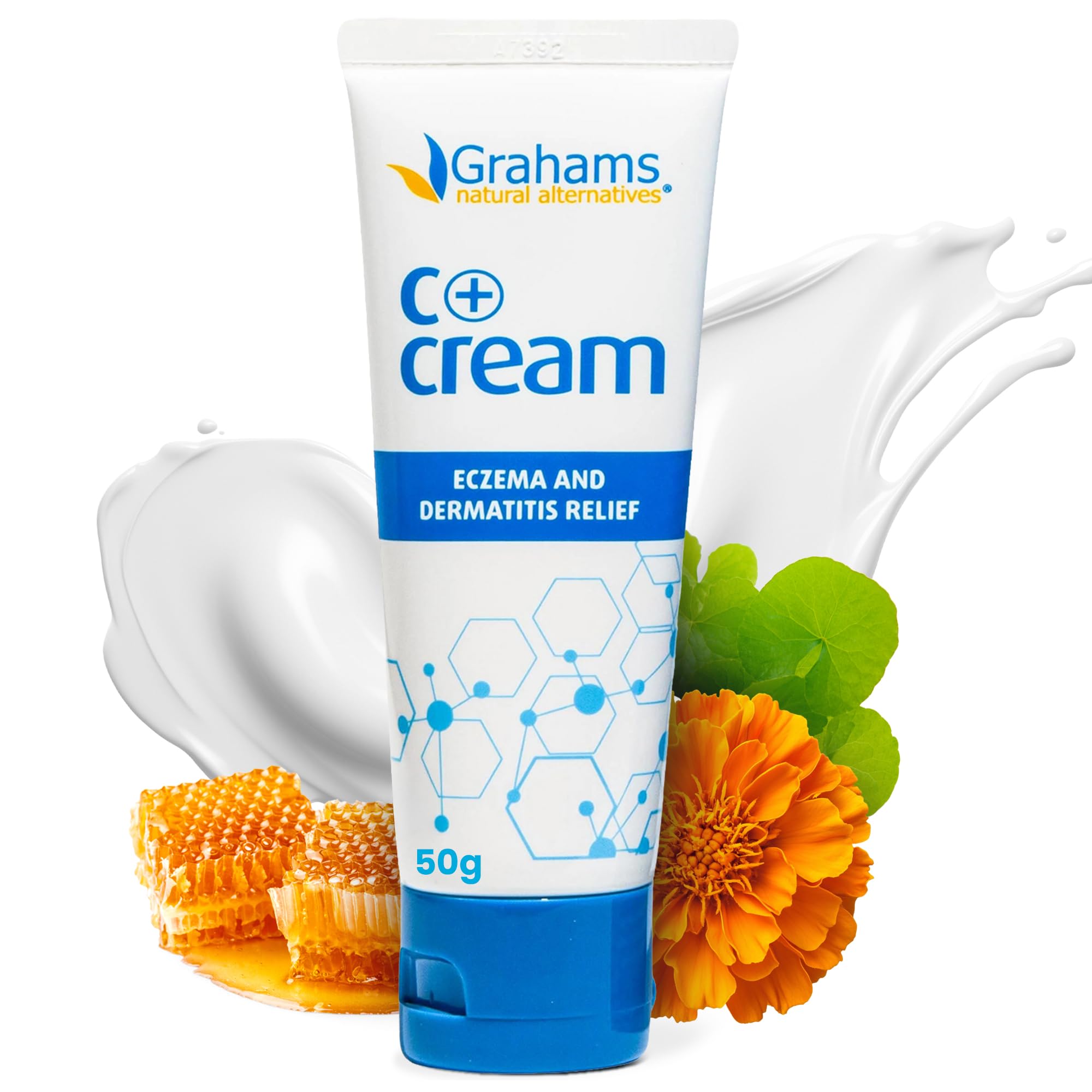 Grahams Natural C+ Cream Eczema Psoriasis & Dermatitis Relief | For Dry & Itchy Skin | Clinically Tested Ingredients | Made For Sensitive Skin | 50 G