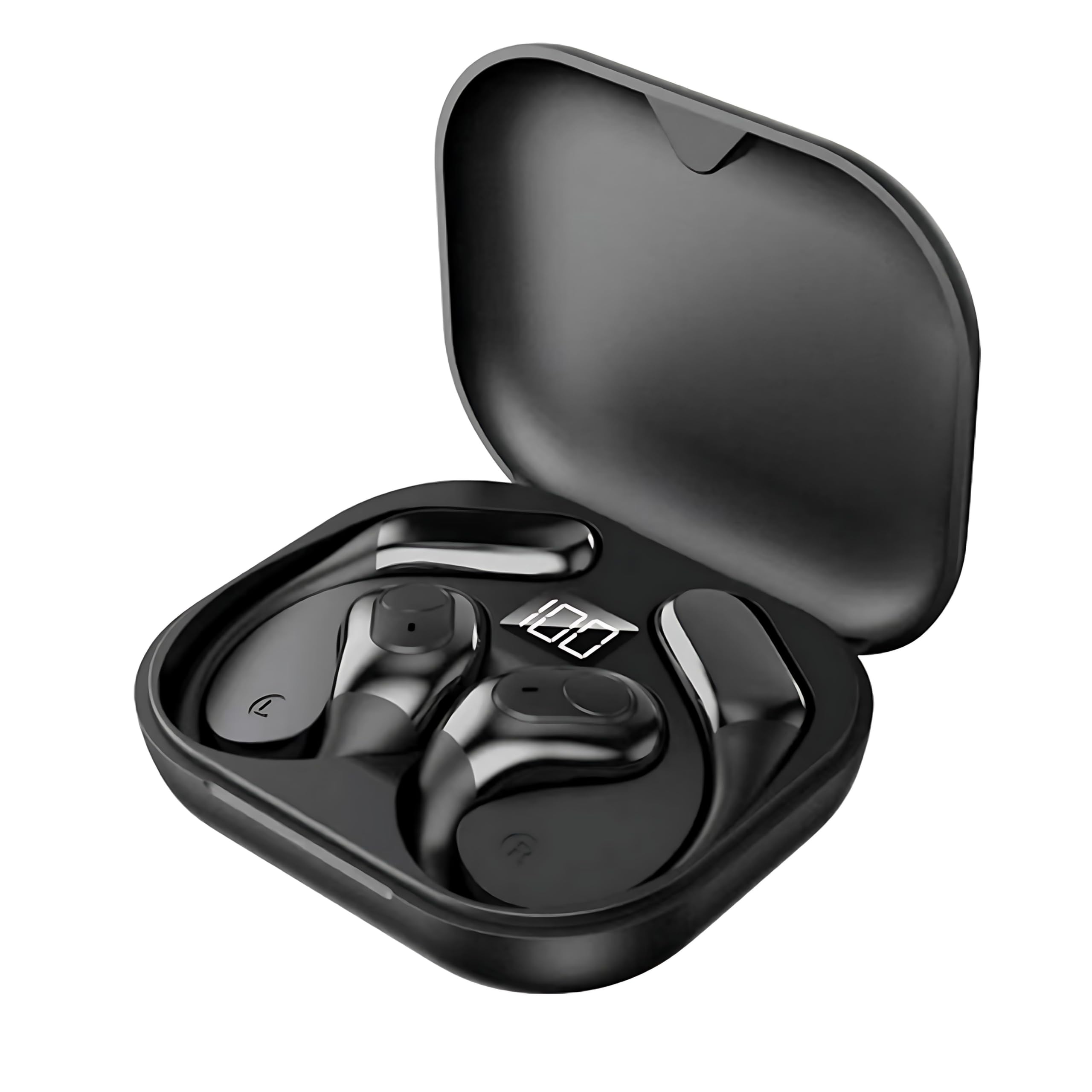 Open Ear Wireless Headphone Air Conduction Earbud Built in Mic 90H Playtime