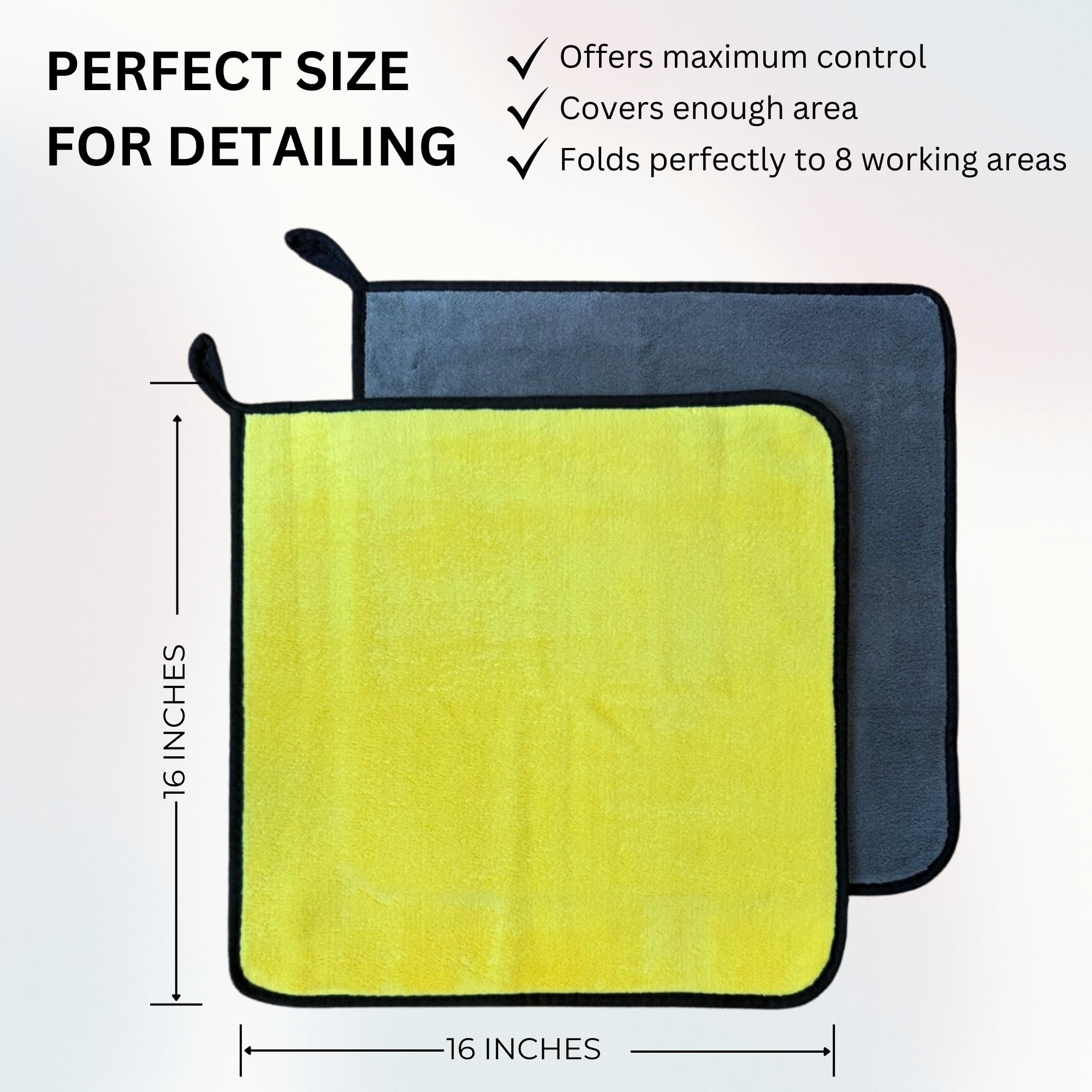 The Pro Stuff Microfiber Towels for Cars 600 GSM Super Soft Drying Towels for Cars Dual-Sided for Cleaning — view 4