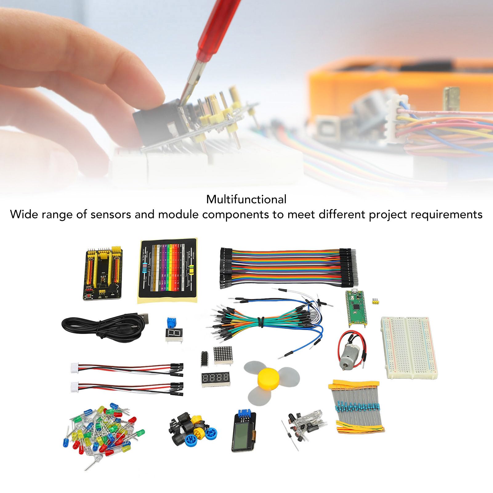Generic Kit Scheda di Sviluppo Programmazione Robusta e Multifunzionale Kit Scheda Madre per lo Sviluppo Dell'apprendimento per Progetti di Robot Domestici Scolastici Plastica ABS