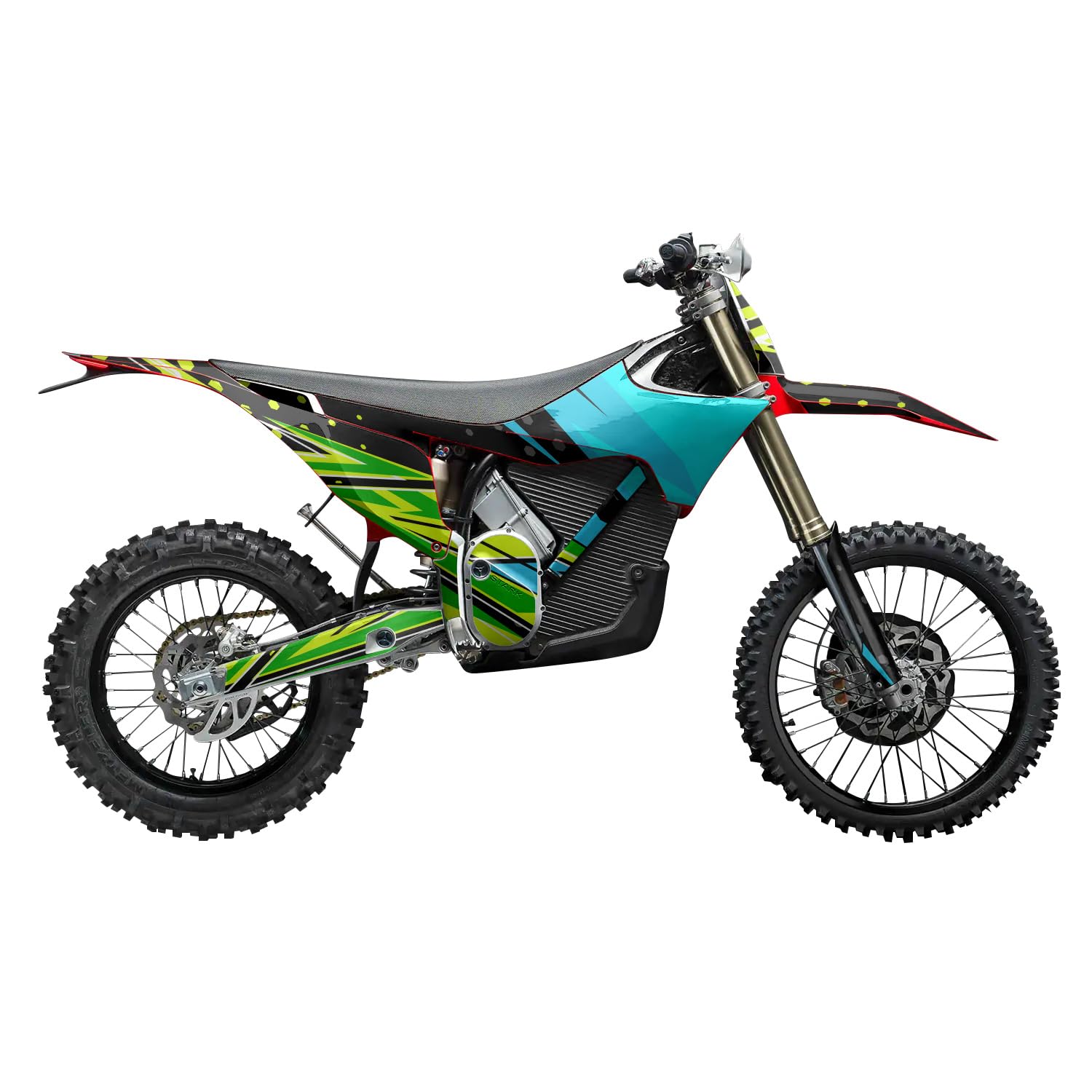 Stark Varg MX 2023-2025 Graphics Kit Wrap - Glitch Half Tone - Varg MX Skin - Premium 3M Vinyl Protective Wrap Decal Cover - Easy to Apply | Crafted in The USA by MightySkins