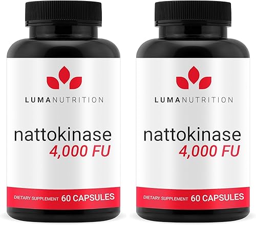 Miniatura 9 de Luma Nutrition Suplemento de Nattokinase - Natto 4000 FU por porción, soporte premium para la salud del corazón - Vegano y sin gluten - 60 cápsulas
