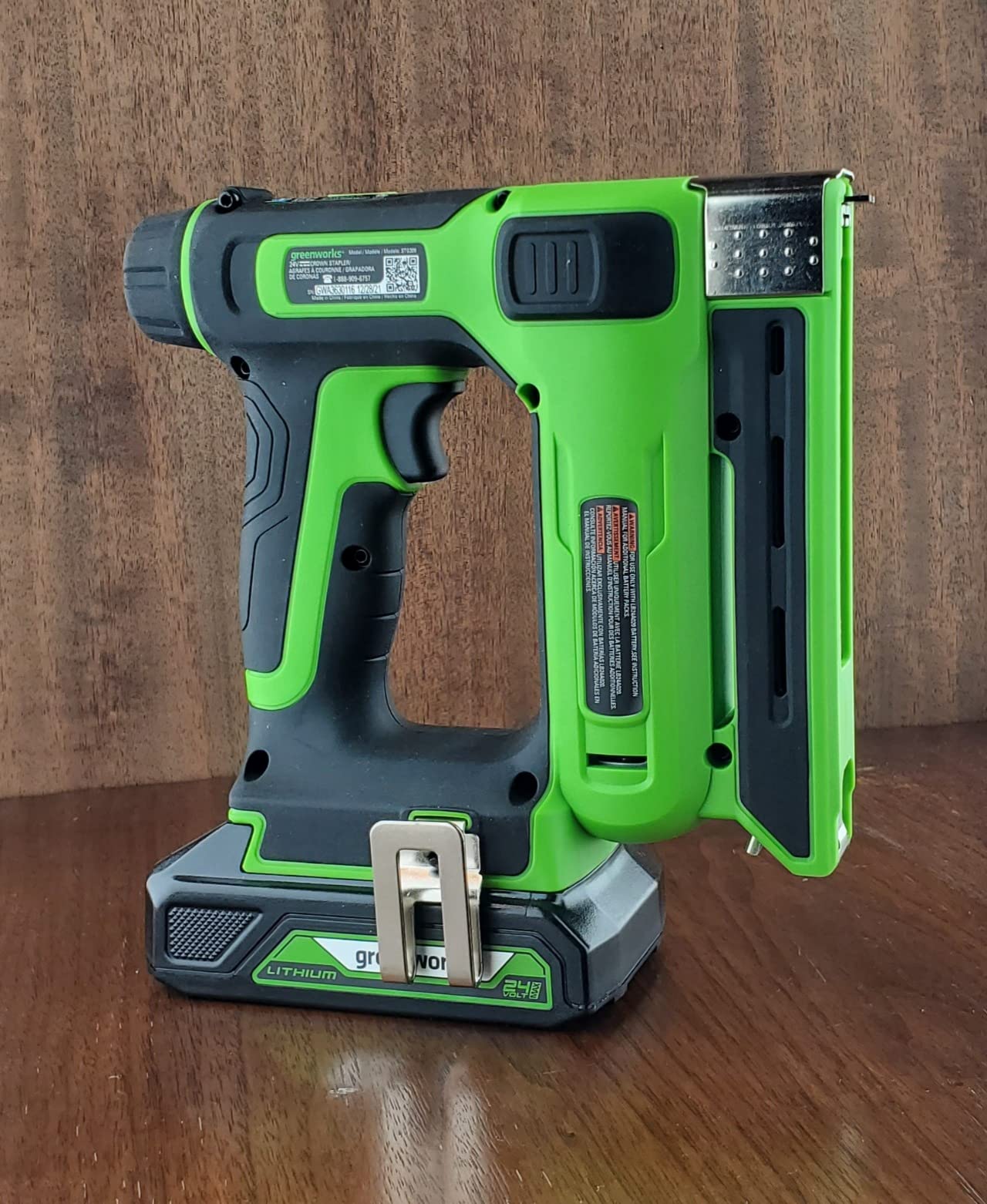 9/mo Finance Greenworks 24V 3/8" 18 GA Crown Stapler, Cordless