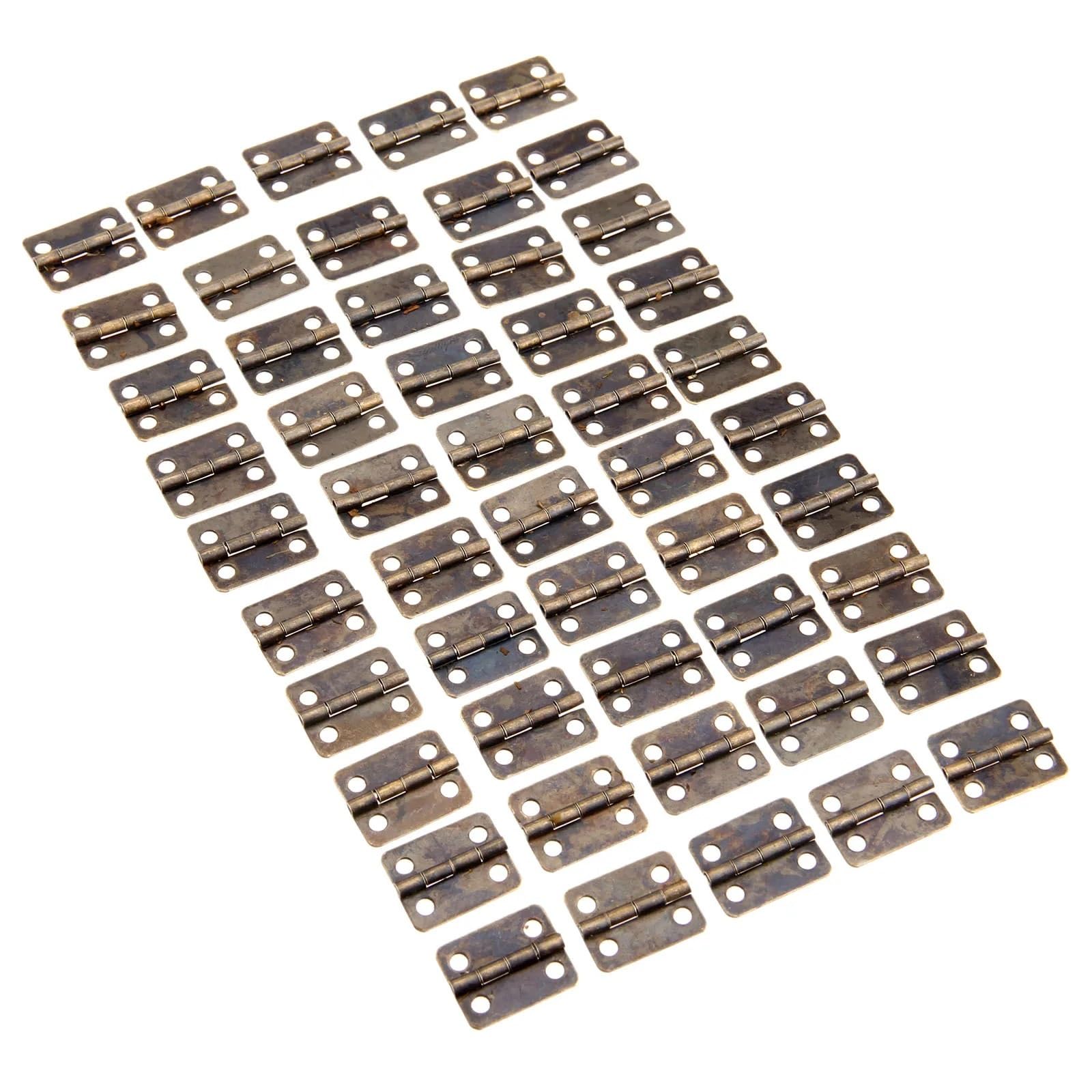 Kdhcvkz Bronze 50Pcs 16X13mm Cabinet Hinges(Bronze)