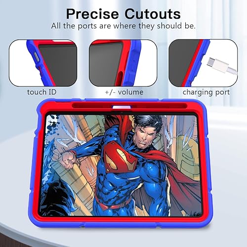 Miniatura 7 de Grifobes Funda para niños para iPad de 10 generación, para iPad de 10.9 pulgadas 2022 de 10.9 pulgadas, funda con soporte, resistente a los golpes,