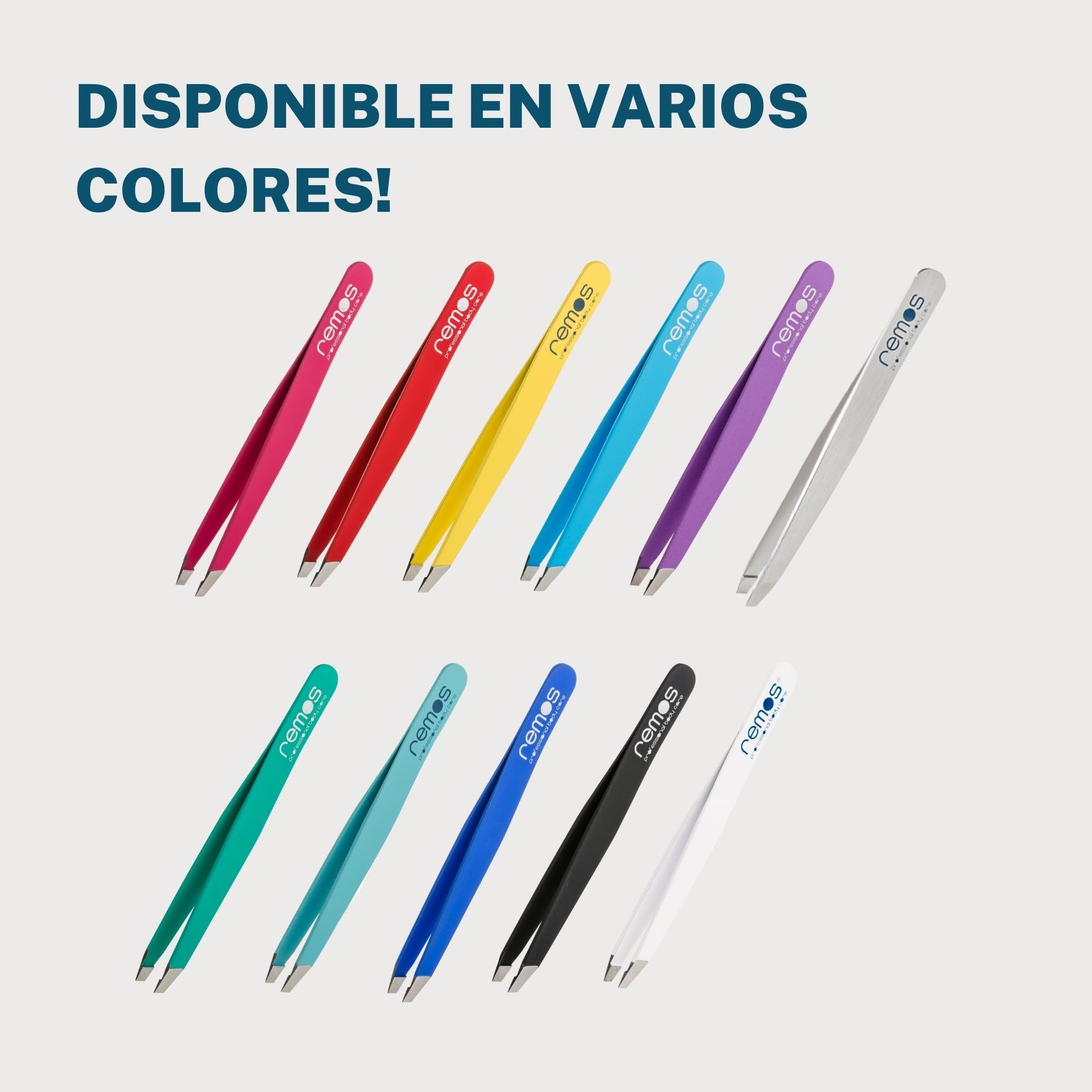REMOS Pinzas de acero inoxidable para cejas que eliminan pelos más finos rojo — view 8