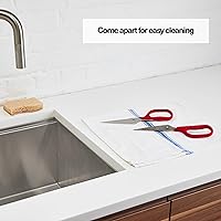 Vista 5 de Misen Heavy Duty Kitchen Shears - Stainless Steel, Versatile and Easy Clean Scissors for Meat, Herbs and Veggies - Ambidextrous Comfort Handle - Red