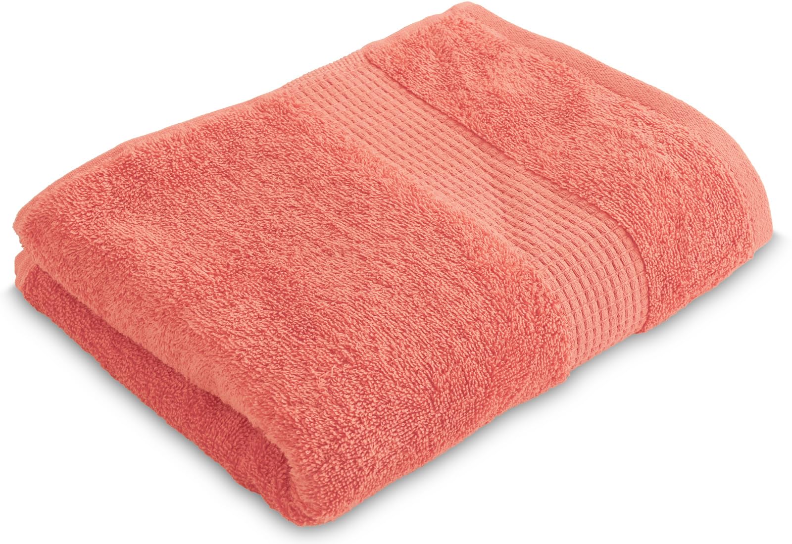 Drap de bain 90x150 cm corail pour vos instants de détente après le spa