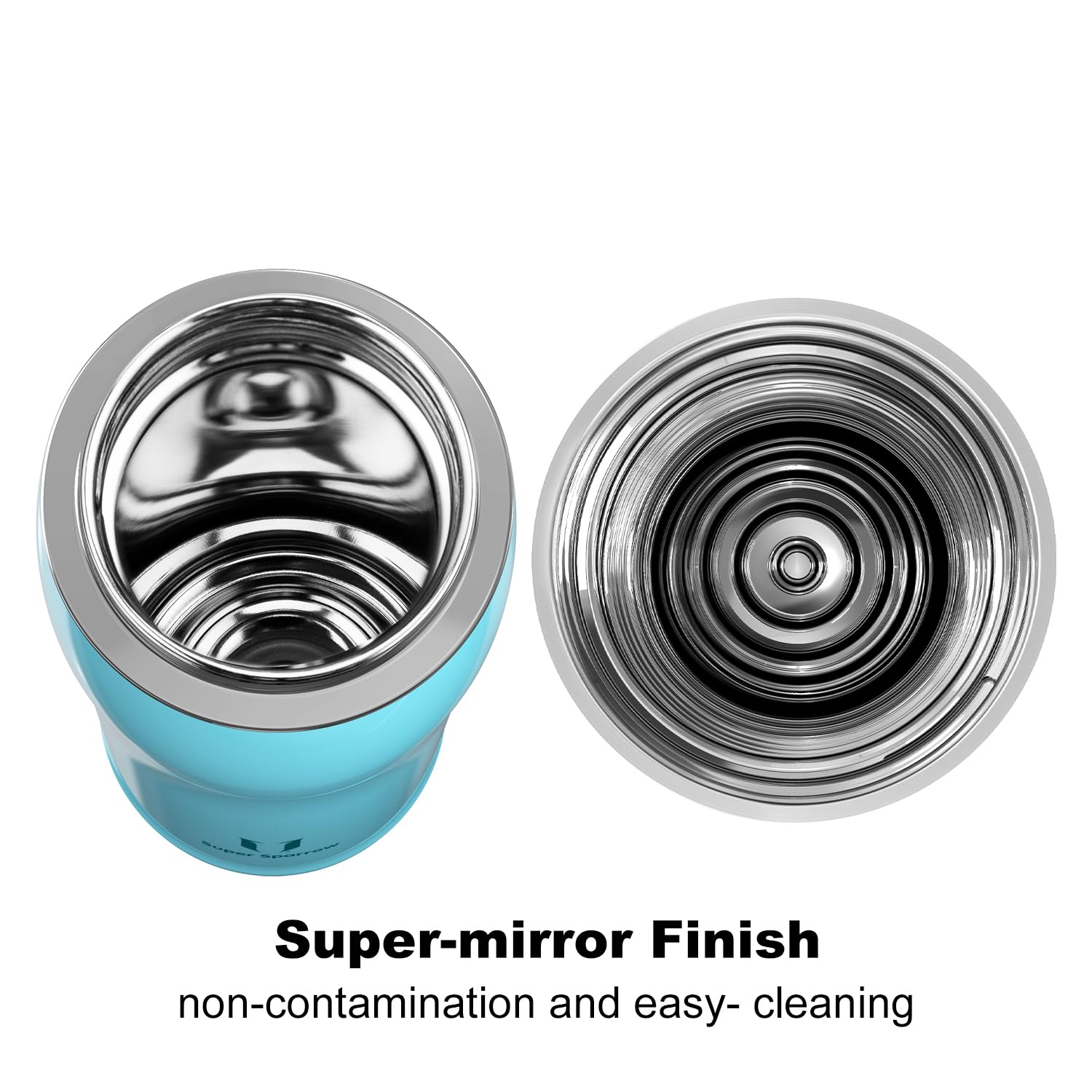 Super Sparrow Borraccia con Cannuccia, Acciaio Inox Bottiglia Termica - 350ml, 500ml, 750ml - Senza BPA Tazza Termica, Bottiglia Termica per Bambini, Scuola, Sportiva, Campeggio