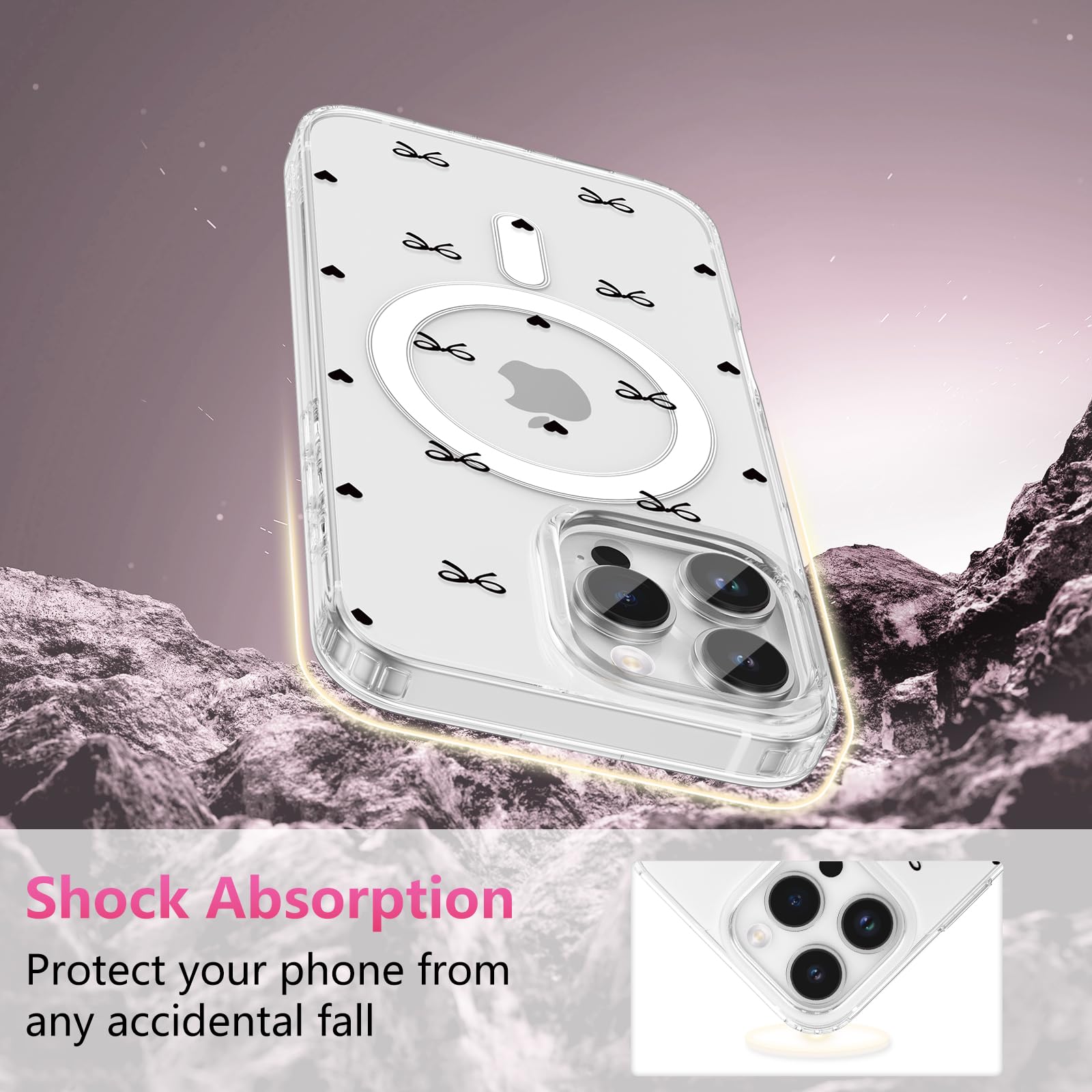 Aazon.co: ZTOFERA Agnetic Case For IPhone 15 Pro Ax[Copatible With AgSafe] Cute Plating - View #8