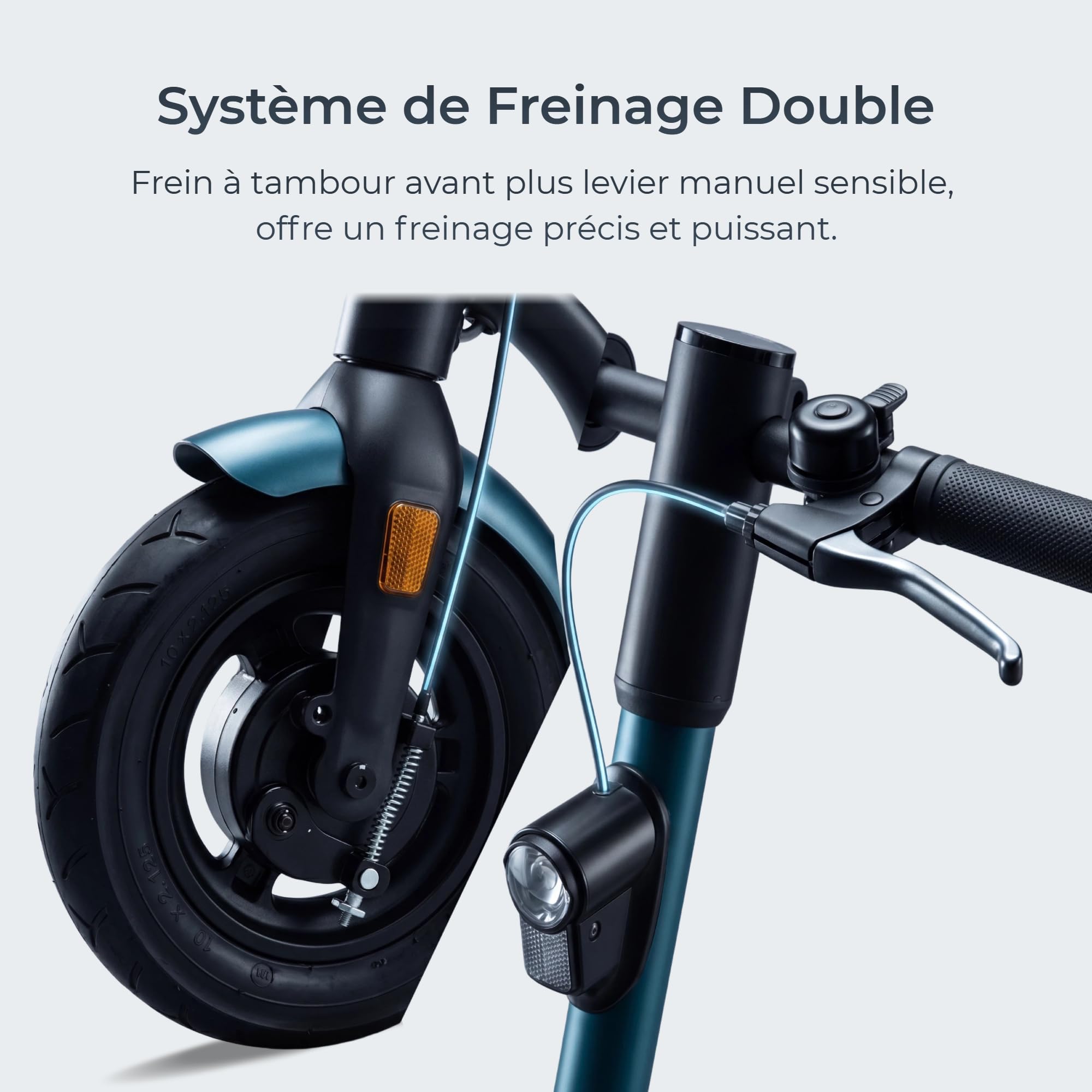 N5 Trottinette Électrique Moteur Arrière, 10" Pneu à Chambre