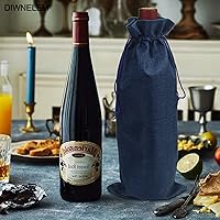 Vista 30 de DIWNELEM 16 Pack Burlap Jute Wine Gift Bags with Drawstring, Perfect for Wine Tasting, Weddings, Parties & Travel